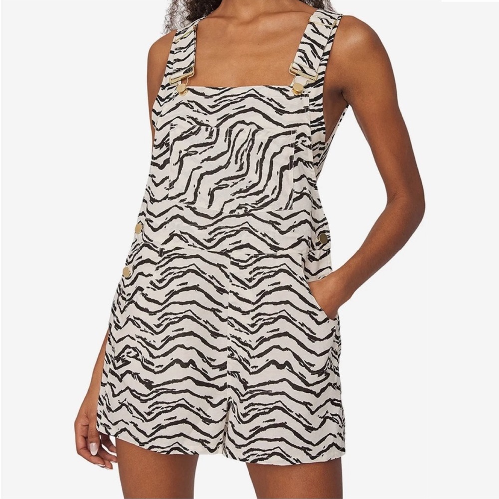 WeWoreWhat Linen Blend Basic Overalls